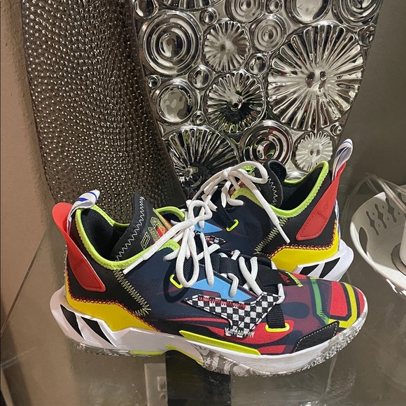 Jordan Why Not Zero.4 Sneakers Black/University Red-Volt - Picture 1 of 5